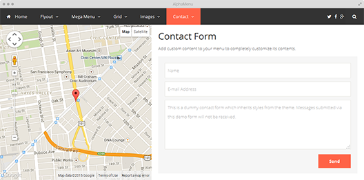Custom Content in Mega Menu
