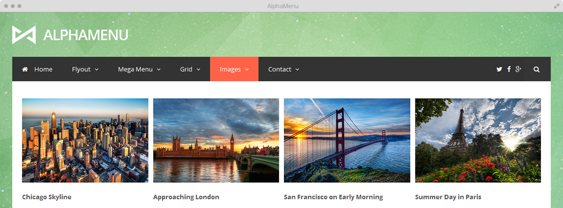 Images/Video in Mega Menu